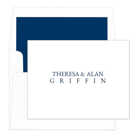 Griffin Folded Note Cards - Raised Ink